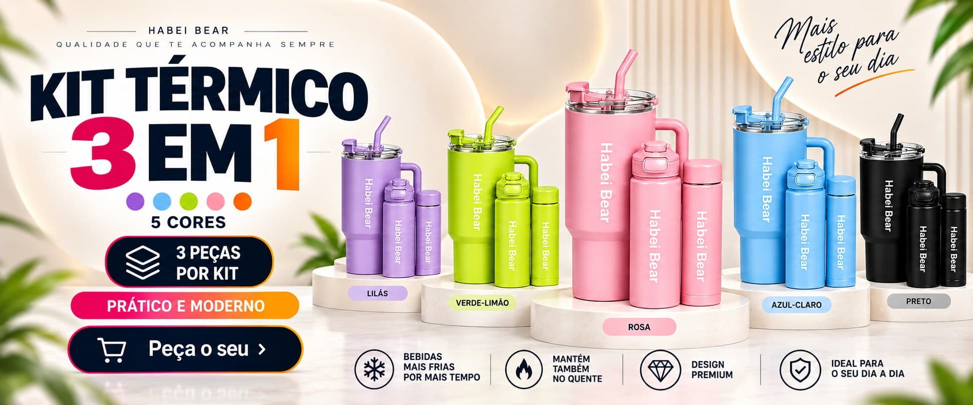 Kit Térmico 3 em 1 Habei Bear