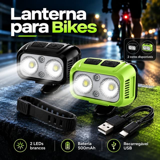 Farol para Bikes LEDs X145 Luz Branca
