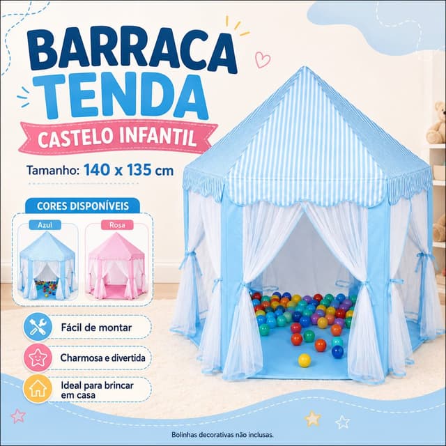 Casa Tenda Infantil 140X135cm