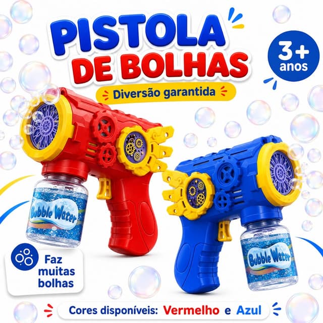 Pistola de Bolhas Bubblê