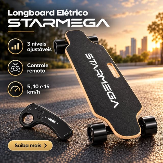 Skate Elétrico Vyron 25V 4000mAh com Controle