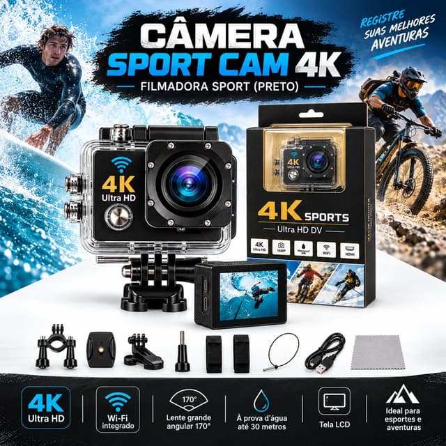 Câmera Soport Gopro 4K