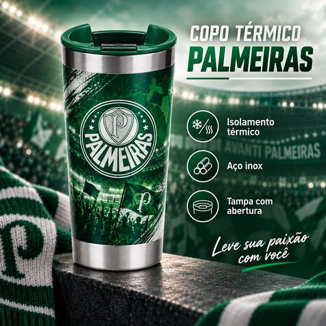 Copo Personalizado 3D 473 Ml (Palmeiras)