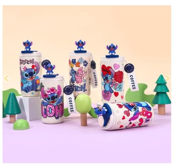 Copo Térmico Infantil Stitch 420 Ml