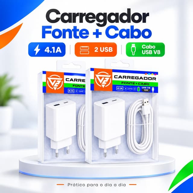 Kit Carregador V8