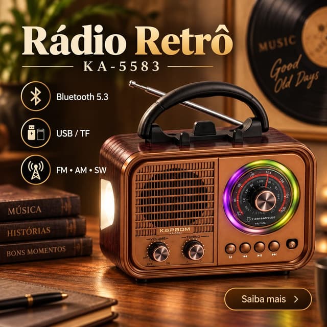 Rádio Vintage Retrô KA-5583