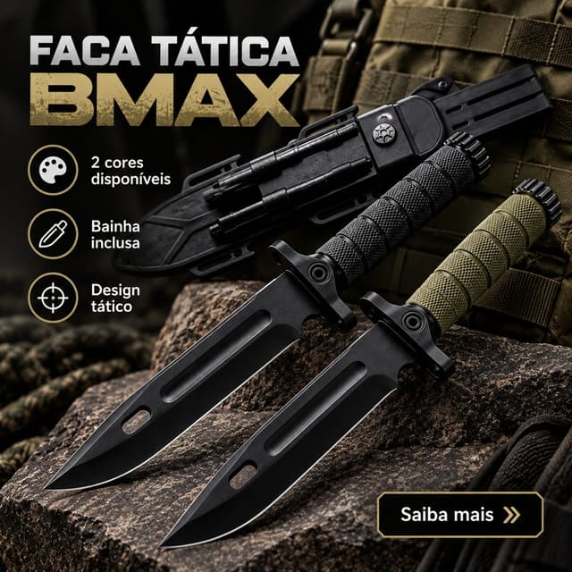 Faca Bmax Militar 19 Cm