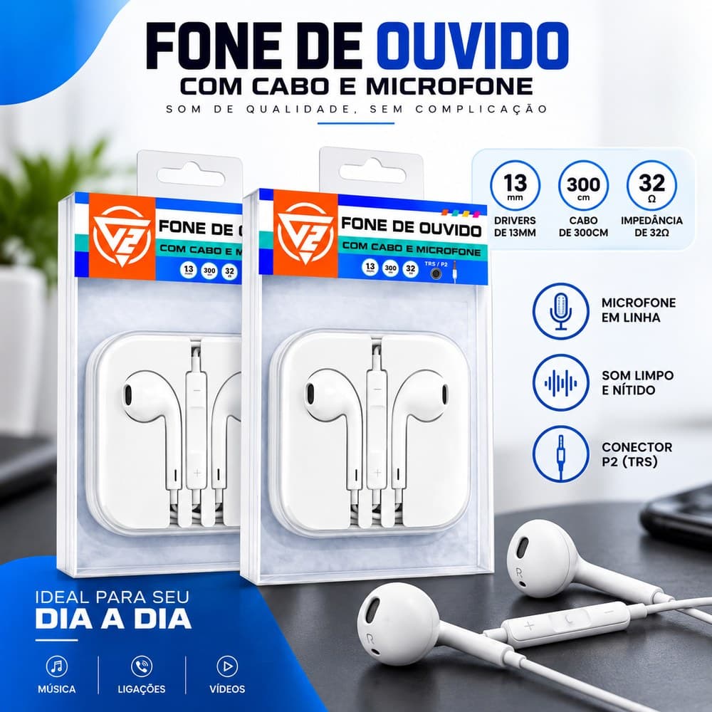 Fone de Ouvido P2