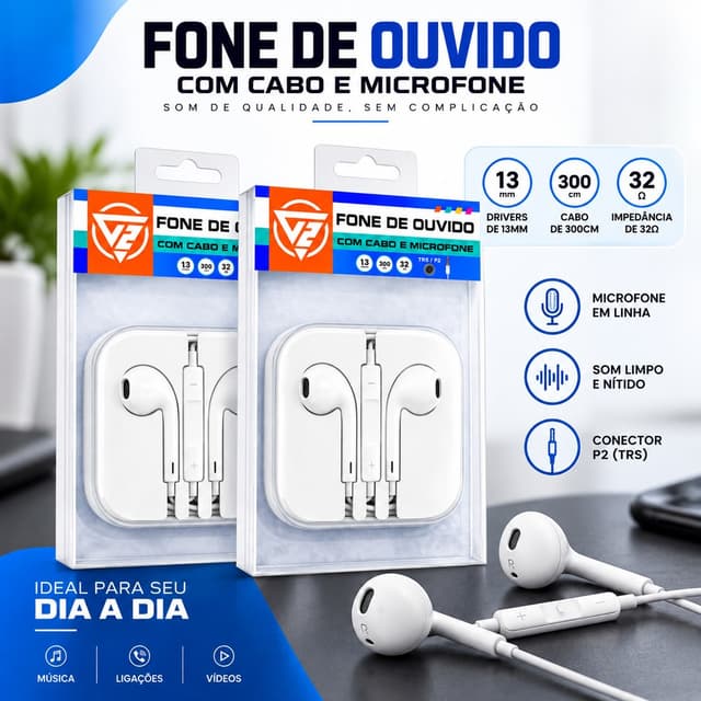 Fone de Ouvido P2