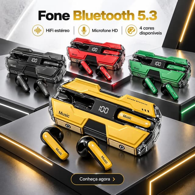 Fone de Ouvido Bluetooth 5.3 HIFI K110