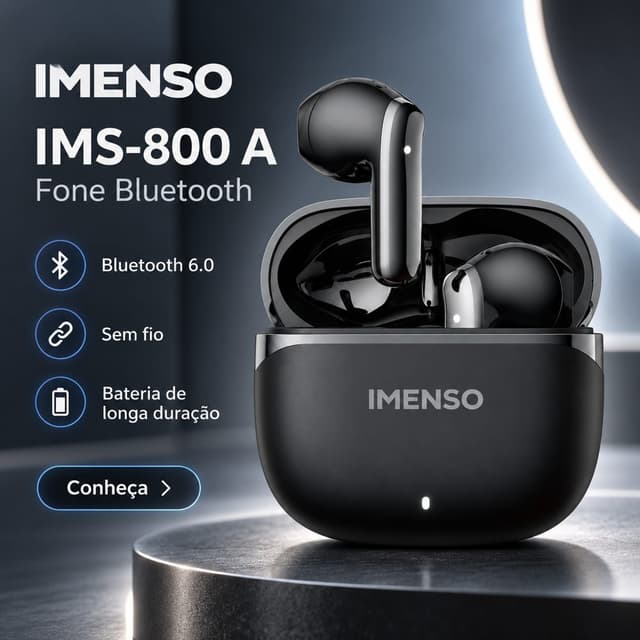Fone de Ouvido Bluetooth Imenso IMS-800 a