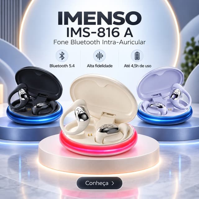 Fone de Ouvido Bluetooth Imenso IMS-816 a