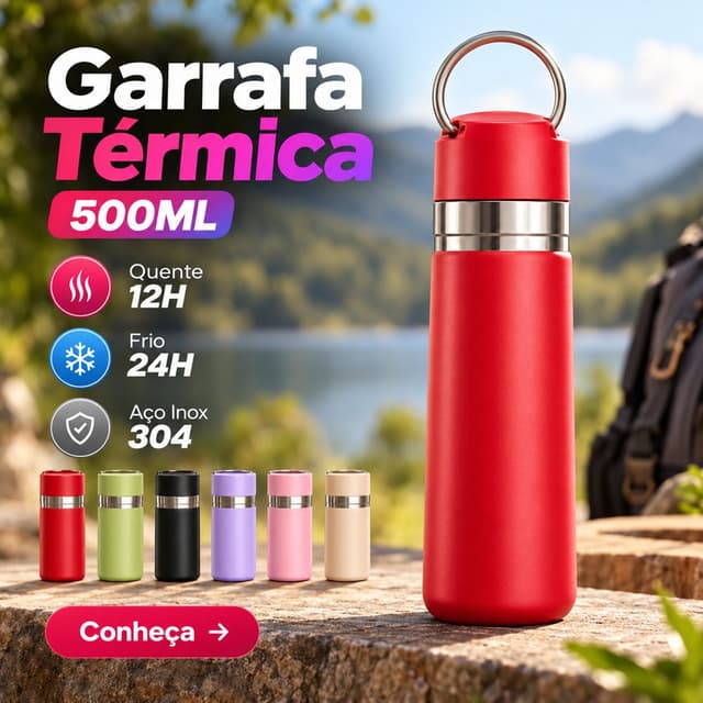 Garrafa Térmica Academia 500 Ml