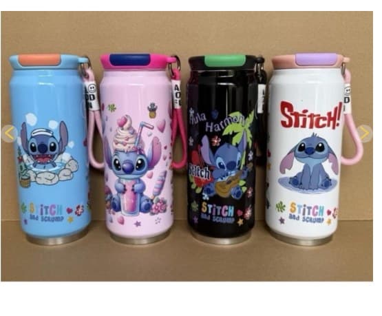 Garrafa Térmica Infantil Lata Stitch 500 Ml