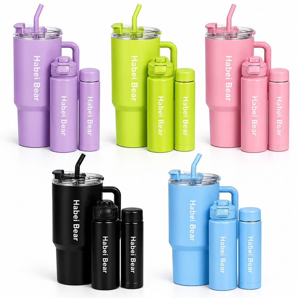 Kit 3 Garrafas Academia com 1,2L 800ml 300ml