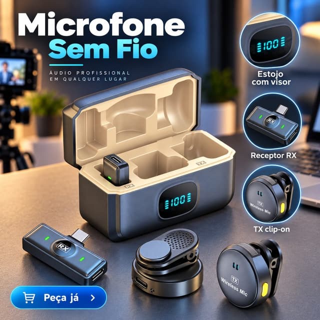 Microfone de Lapela Iphone e Androide K62