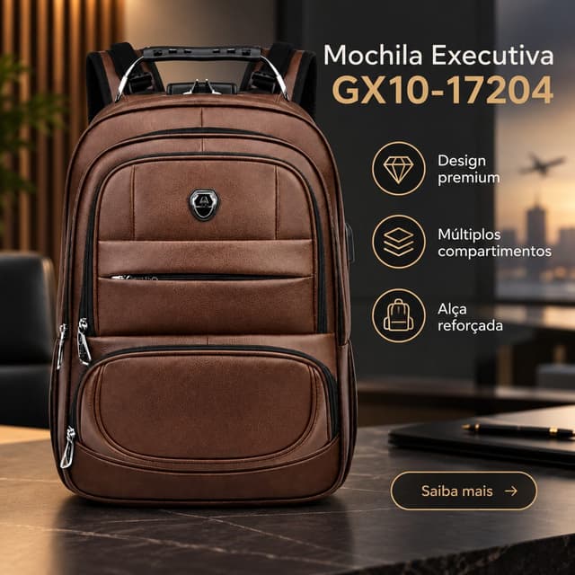 Mochila de Couro 45L Reforçada M30 GX10
