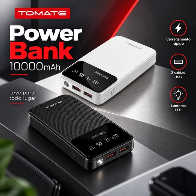 Carregador Portátil Solar 10000 Mah TK1001