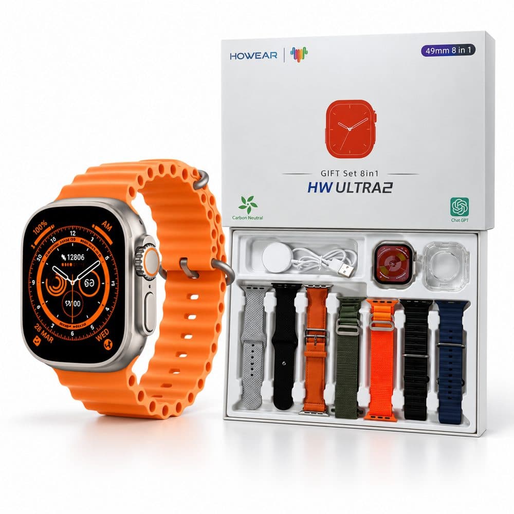 Relógio Smartwatch Ultra 2 Howear C 7 Pulseiras