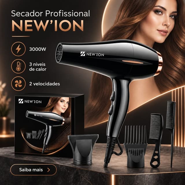 Secador de Cabelo 3000W NSC-017