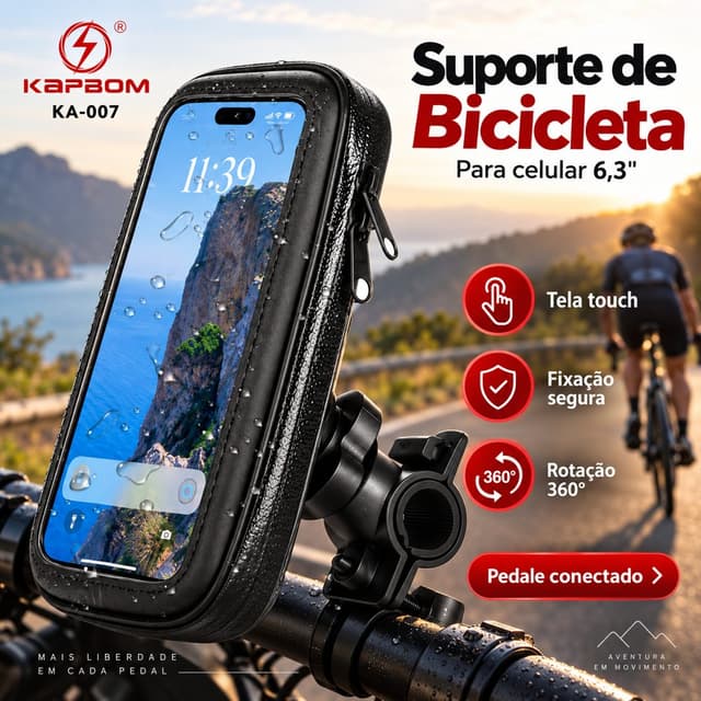 Suporte para Celular Moto e Bike KA-007