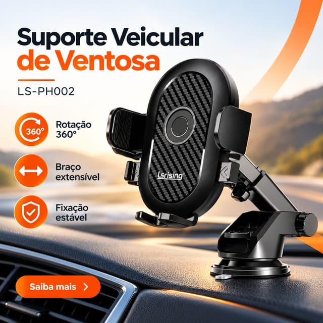Suporte para Celular Carro 360° LSPH002
