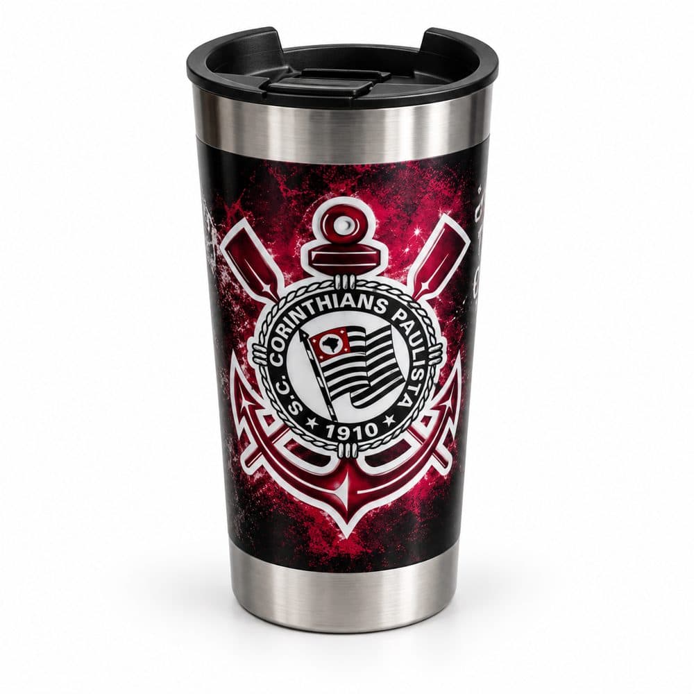Copo Personalizado 3D 473 Ml (Corinthians)