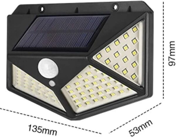 LUMINÁRIA SOLAR PAREDE 100 LEDS - Image 6