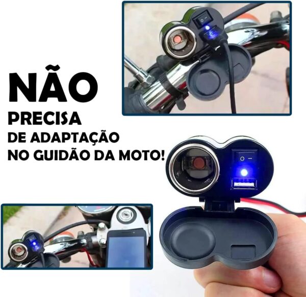 CARREGADOR MOTO USB/TOMADA - Image 7