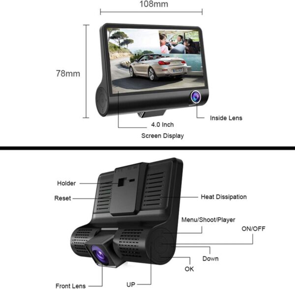 CÂMERA VEICULAR DVR FRONTAL E RÉ - Image 7