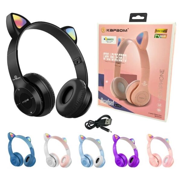 FONE BLUETOOTH CAT EAR LED - Image 3