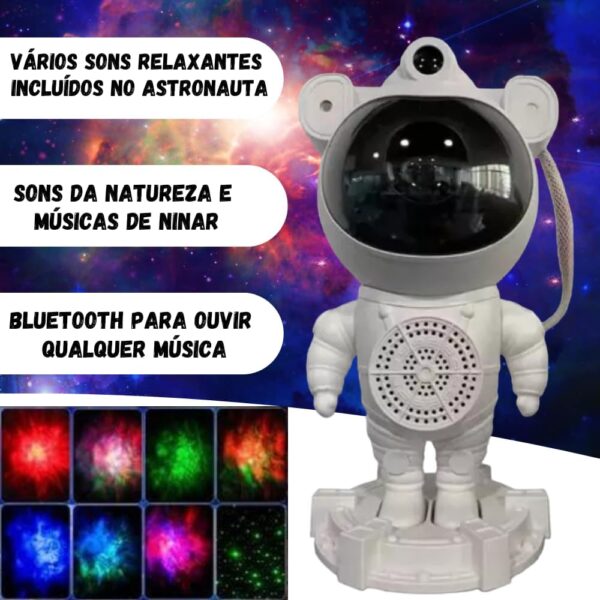 ROBÔ ASTRONAUTA PROJETOR BLUETOOTH LUMINÁRIA - Image 5