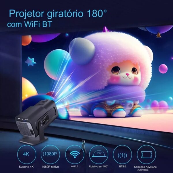 PROJETOR HY320 WIFI6 4K ANDROID 13 - Image 9