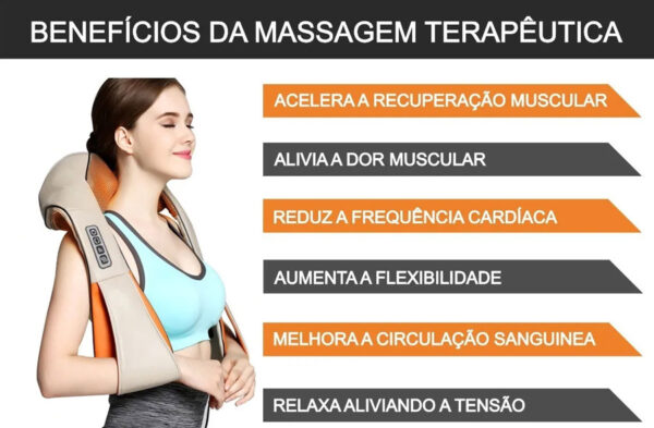 COLETE MASSAGEADOR SHIATSU PULSO ELÉTRICO COM INFRAVERMELHO - Image 7