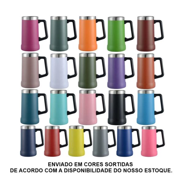 CANECA TÉRMICA EM INOX COM ALÇA 710 ML - Image 7