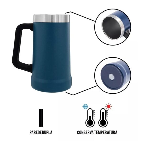 CANECA TÉRMICA EM INOX COM ALÇA 710 ML - Image 9