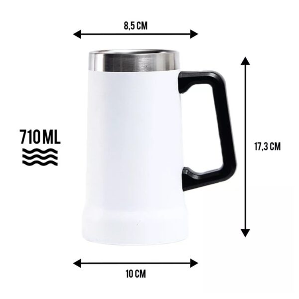 CANECA TÉRMICA EM INOX COM ALÇA 710 ML - Image 3