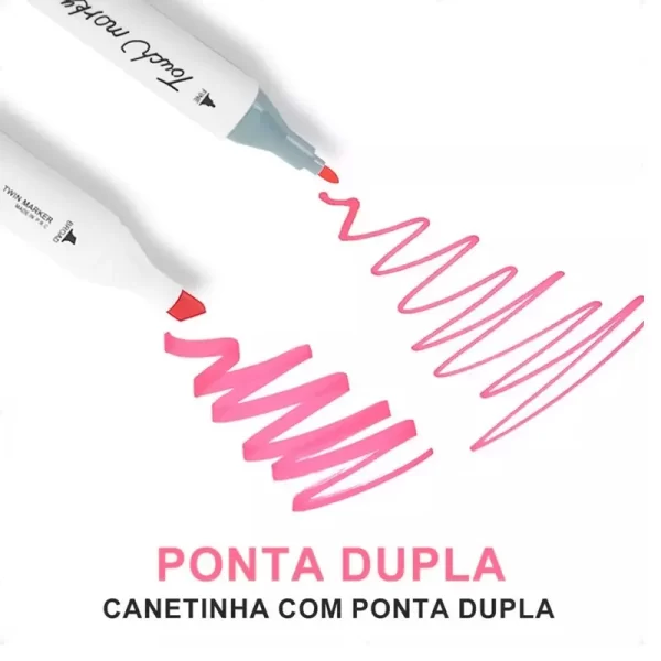 KIT DE CANETAS PONTA DUPLA – 48 CORES - Image 12