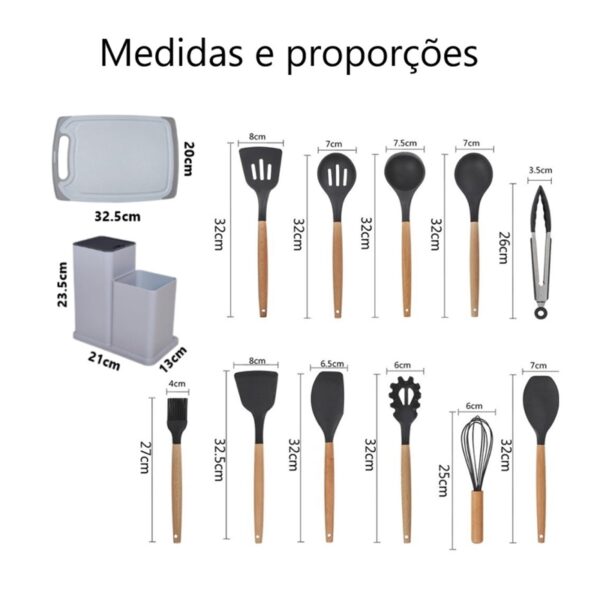 KIT DE UTENSÍLIOS DE COZINHA COM 19 PEÇAS - Image 5