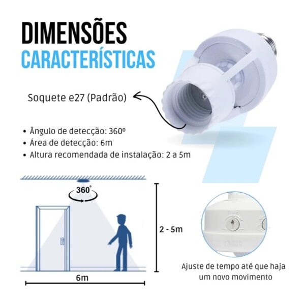 LÂMPADA COM SENSOR DE PRESENÇA - Image 6