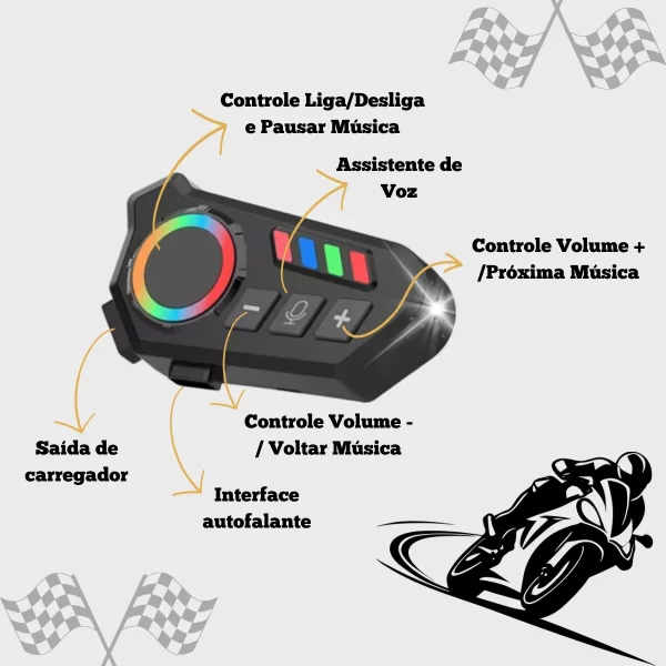 FONE PARA CAPACETE INTERCOMUNICADOR - Image 9