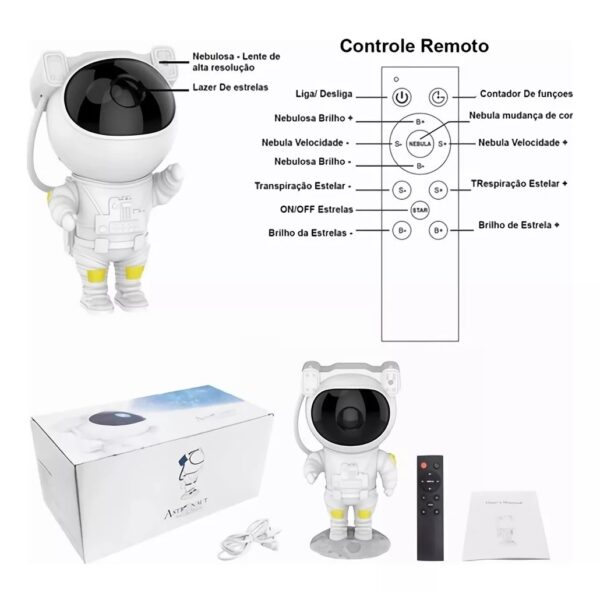 PROJETOR ASTRONAUTA BLUETOOTH - Image 4