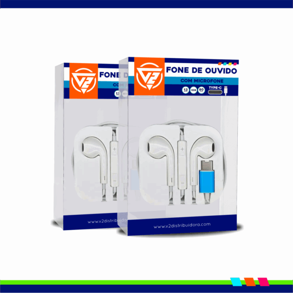 FONE DE OUVIDO TYPE C V2